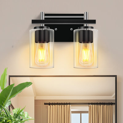 Modern Vanity Mirror Light Fixture, Elegant Bathroom Wall Sconce (Bulbs Not Included)