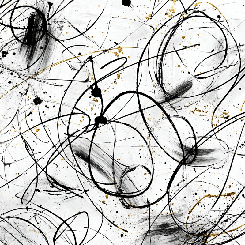 Monochrome Motion Wrapped Canvas Wall Art