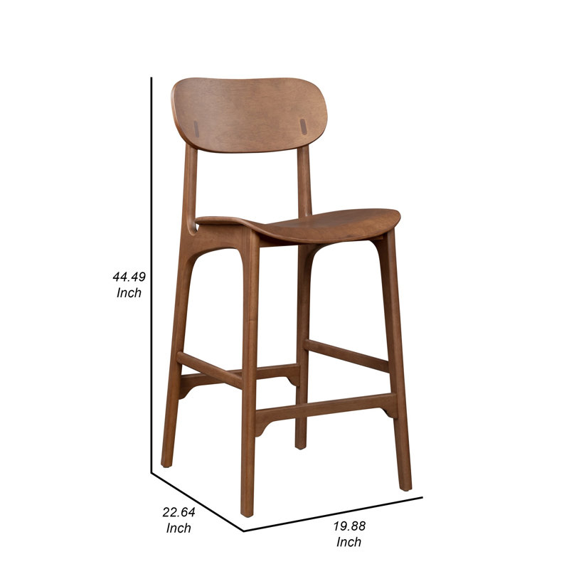 Tabouret Luzmarie, Tabouret de bar (siège d’une hauteur de 30 po), Brun foncé