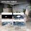Ensemble repas de patio 8 pièces avec parasol de table Outsunny