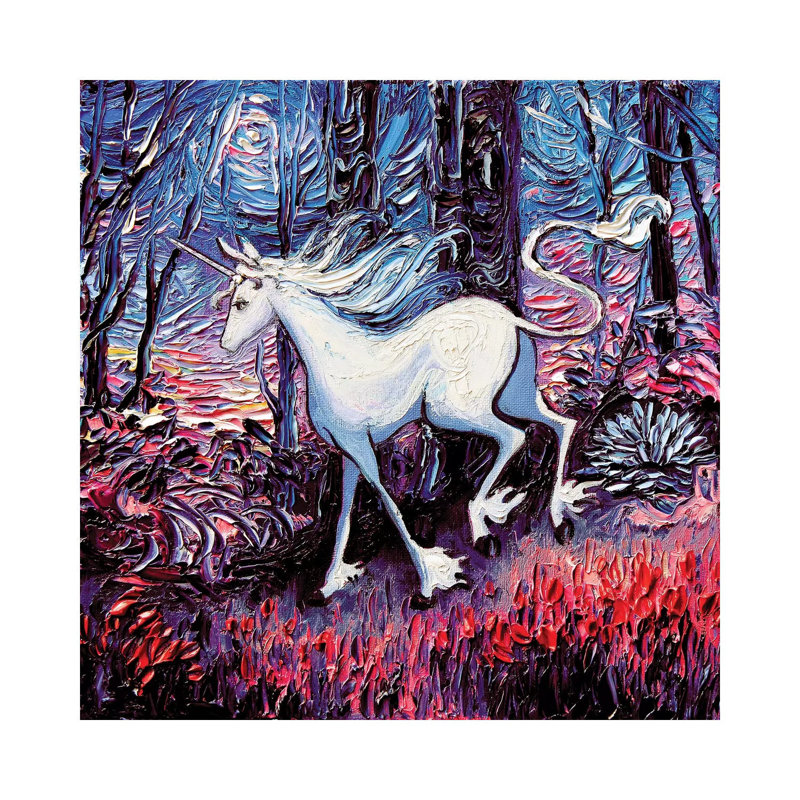 Reproduction d’art, "A long Journey" par aja Trèves, Pas de tapis, H 26 po x l 26 po x P 1,5 po, Toile tendue
