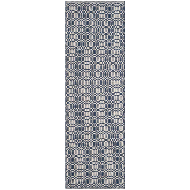 Melaina Hand Woven Cotton Geometric Rug, Runner 2'3" x 6'