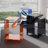 No Assembly Acrylic Side Table, Vibrant Blue Open Storage Accent Table for Bedroom, Living Room-1864160315