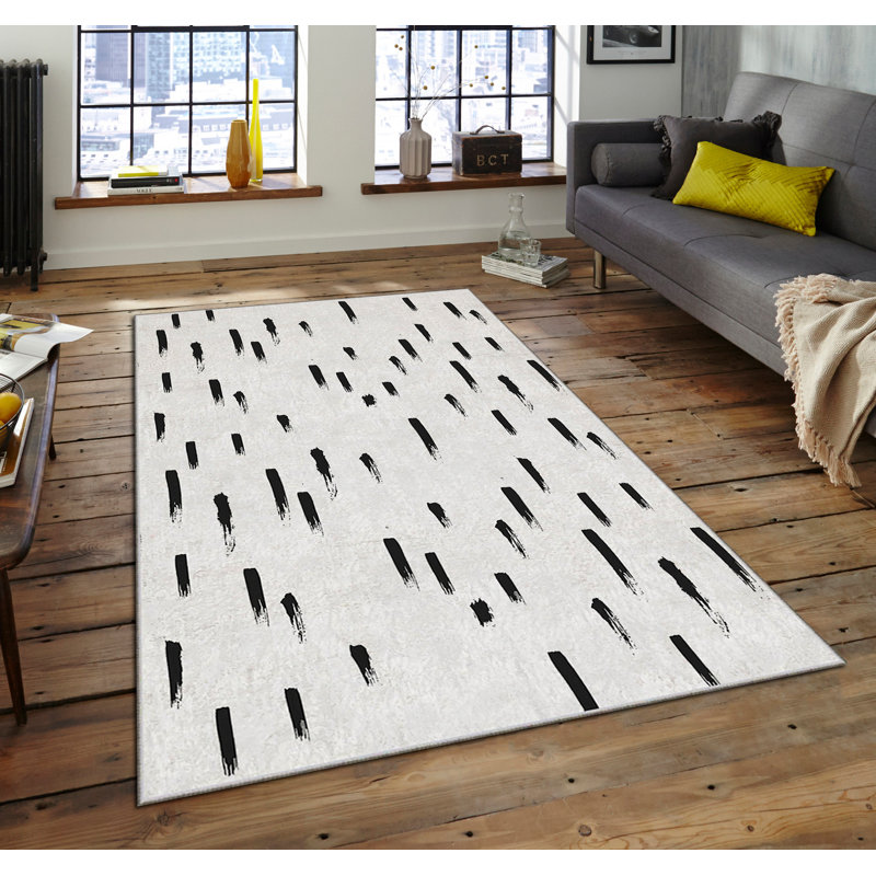 Luxurious Area Carpet (5.2 x 7.5 ft), 100% Polyester, 740 g/m² | Soft Velvet Fabric with Non-Slip Felt Dot Underside, Laminated Sponge for Comfort | Easy to Clean, Machine Washable at 86°F | Ideal for Living Room & Bedroom Decor