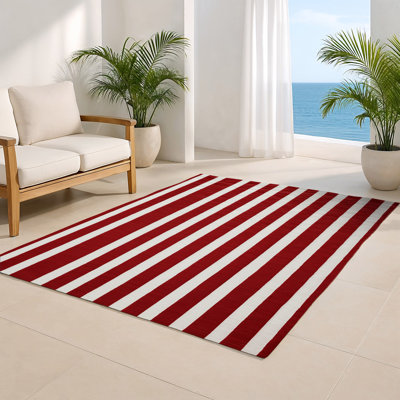 Tapis intérieur / extérieur rouge HorizontalStripes