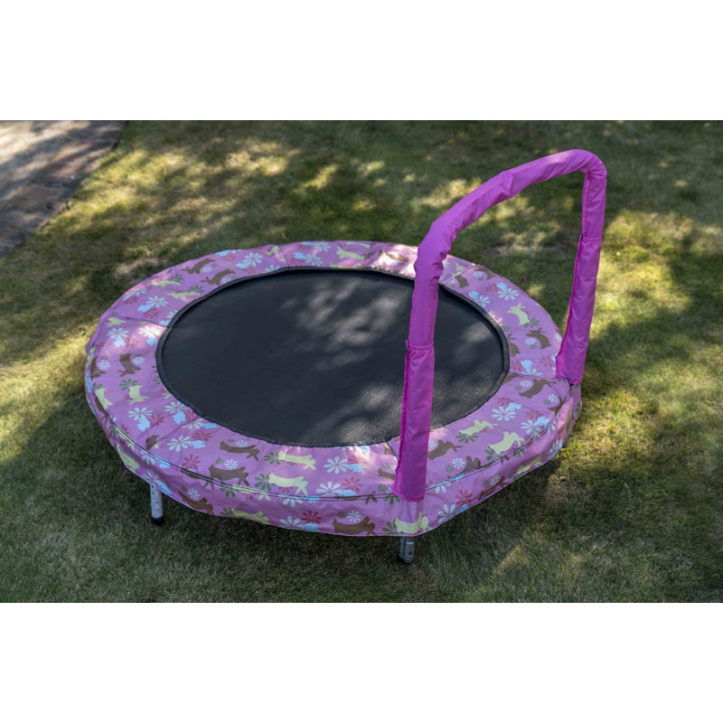 48" JumpKing Pink Bunny Mini Trampoline