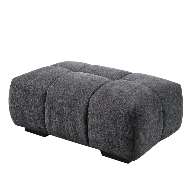 Repose-pieds en chenille gris choisi