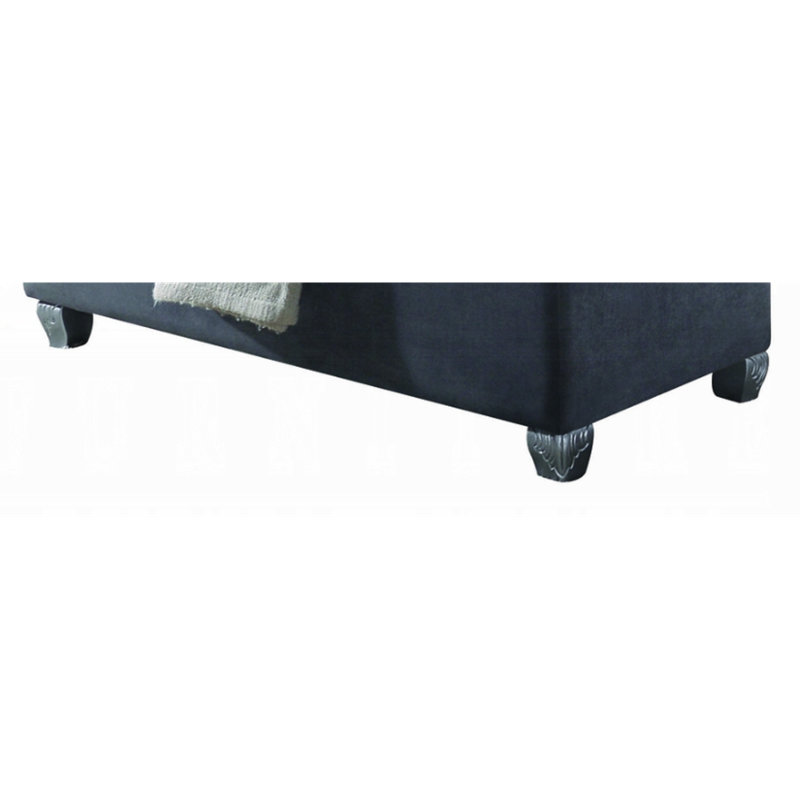Rebekah Fabric Bench W/Storage, Blue