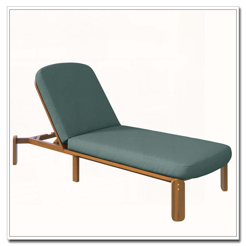 Chaise longue d'extérieur ajustable, Vert
