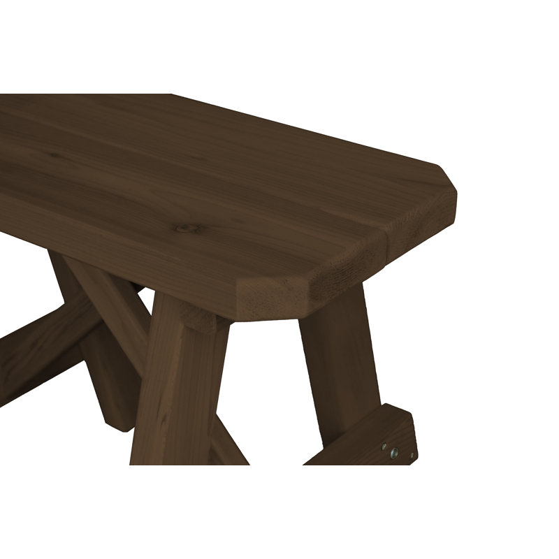 Banc en bois Guernsey, H 17 po x l 23 po x P 11 po, Noyer