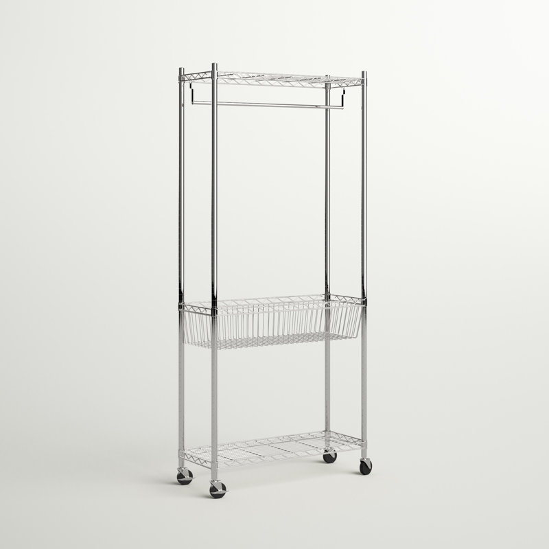 Syracuse 35.5'' Metal Rolling Clothing Rack