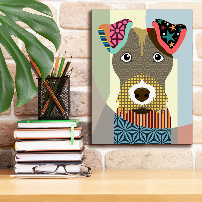 «Wire Fox Terrier» par Lanre Adefioyue, H 16 po x l 12 po x P 0,75 po