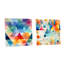 Dagall - Ensemble de 2 verres muraux abstraits géométriques en acrylique-103925256