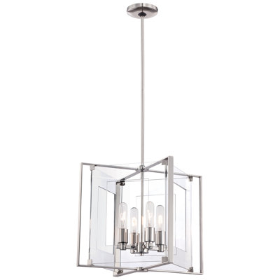 Lustre rectangulaire à 4 lumières