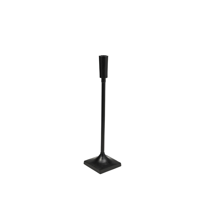 Bougeoir noir H 22,04 po et diamètre 3,9 po, H 22,04 po x l 3,9 po x P 3,9 po