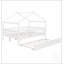 Lit cabane en bois pleine grandeur avec lit gigogne simple, design créatif et fonctionnel pour les chambres d'enfants-898074652-898074653