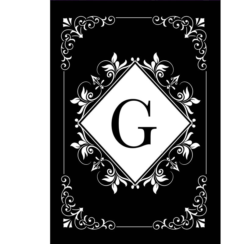 Drapeau noir et blanc monogramme G House