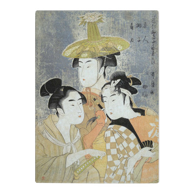 Tempered Glass the Three Women by Kitagawa Utamaro Chopping Board