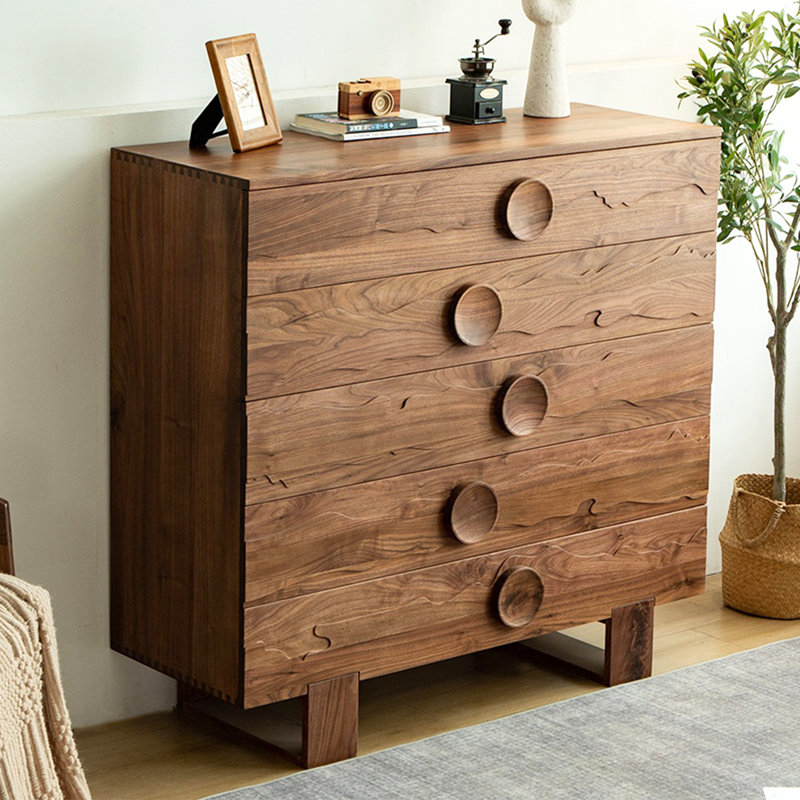 Commode d'appoint en noyer de style scandinave