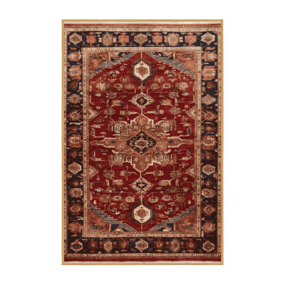 Machine Washable Persian Brown Area Rug