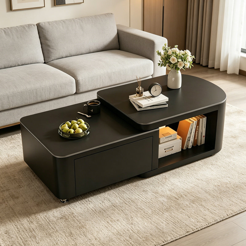 Table basse de luxe French Cream, Black, Black