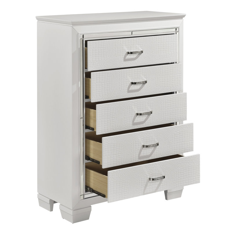 Oscar 38'' W 5 - Drawer Dresser, White