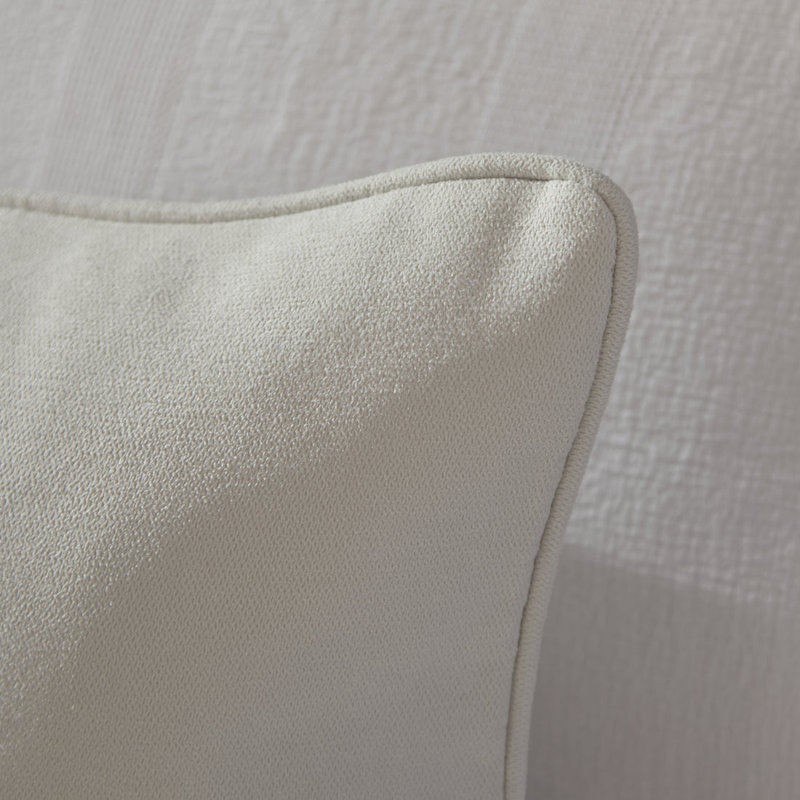 40x110cm Piped Edge Scatter Cushion Cover, Ivory