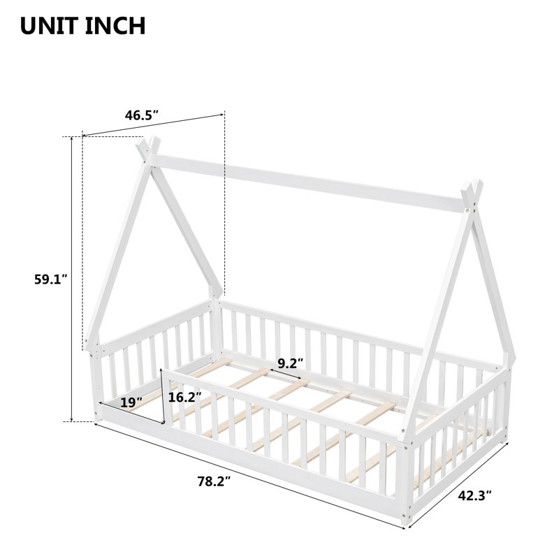 Lit plateforme standard Rusnak, Blanc