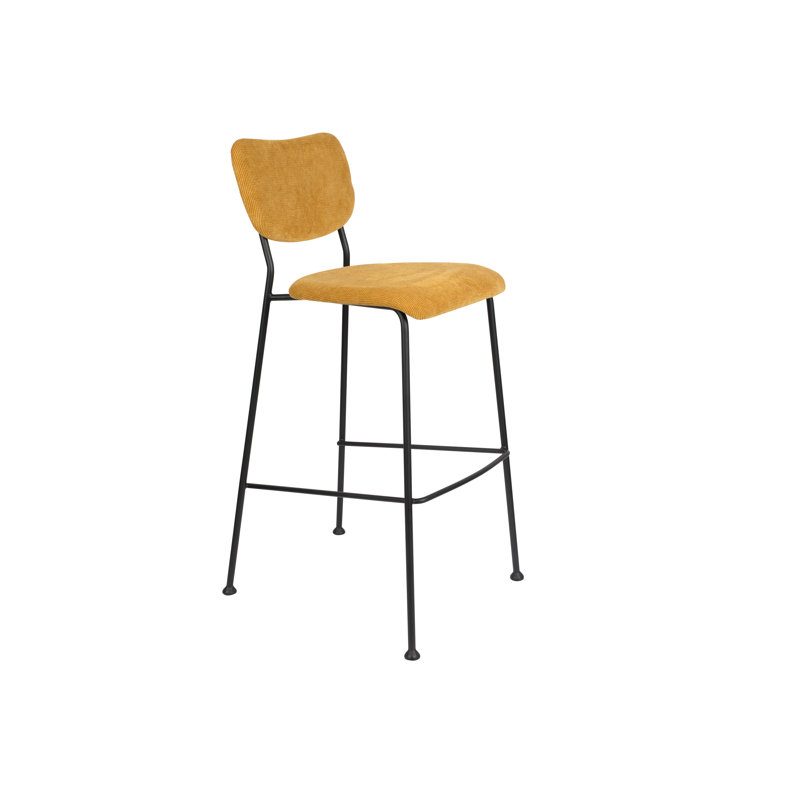 Benson Bar Stool, Yellow, Counter Stool (25” Seat Height)