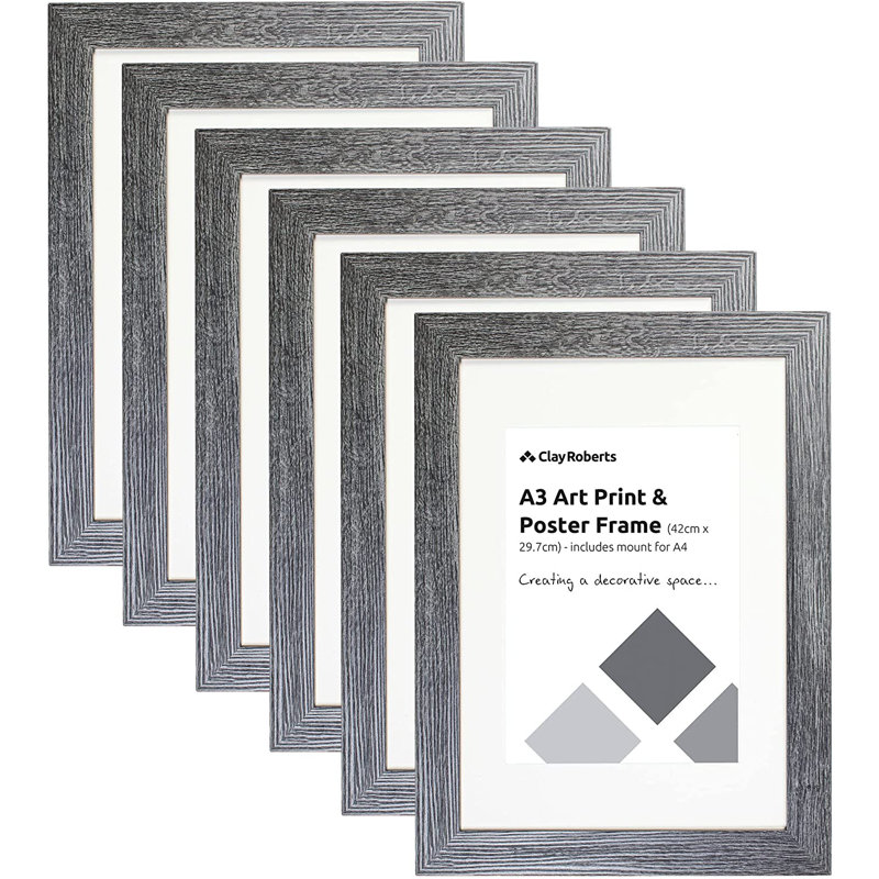 Single Picture Frame - Frames Included: 6, Dark Grey