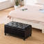 Banc de rangement rembourré en similicuir Amoha