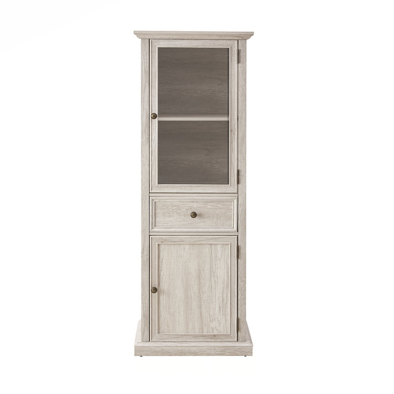 Armoire autoportante polyvalente pour différentes pièces avec plusieurs options de rangement, Blanc