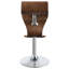 Tabouret de bar ajustable Covina noyer et chrome