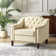 Delmond Traditional Button-Tufted Armchair with Solid Wood Legs