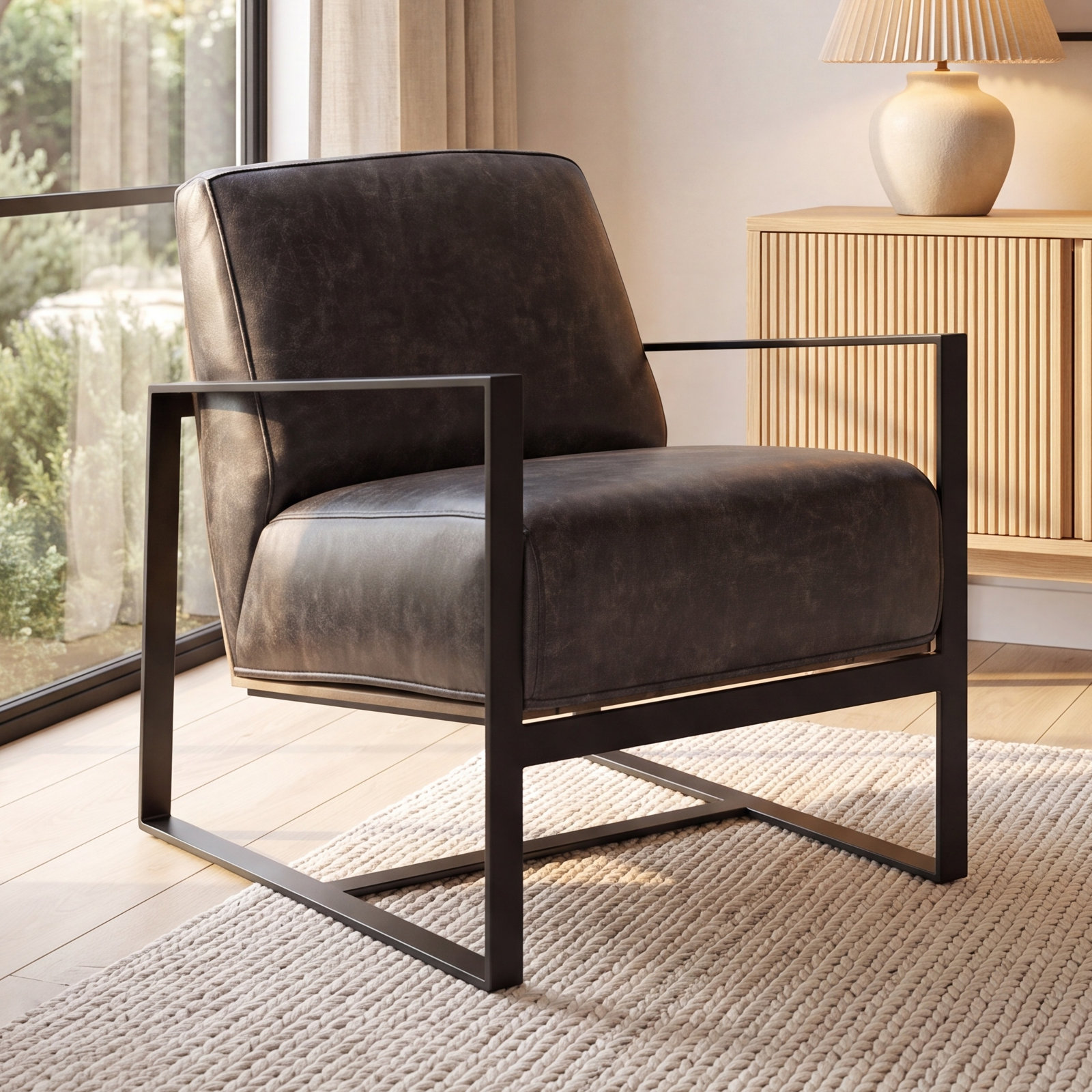 Tiggy Genuine Leather Armchair