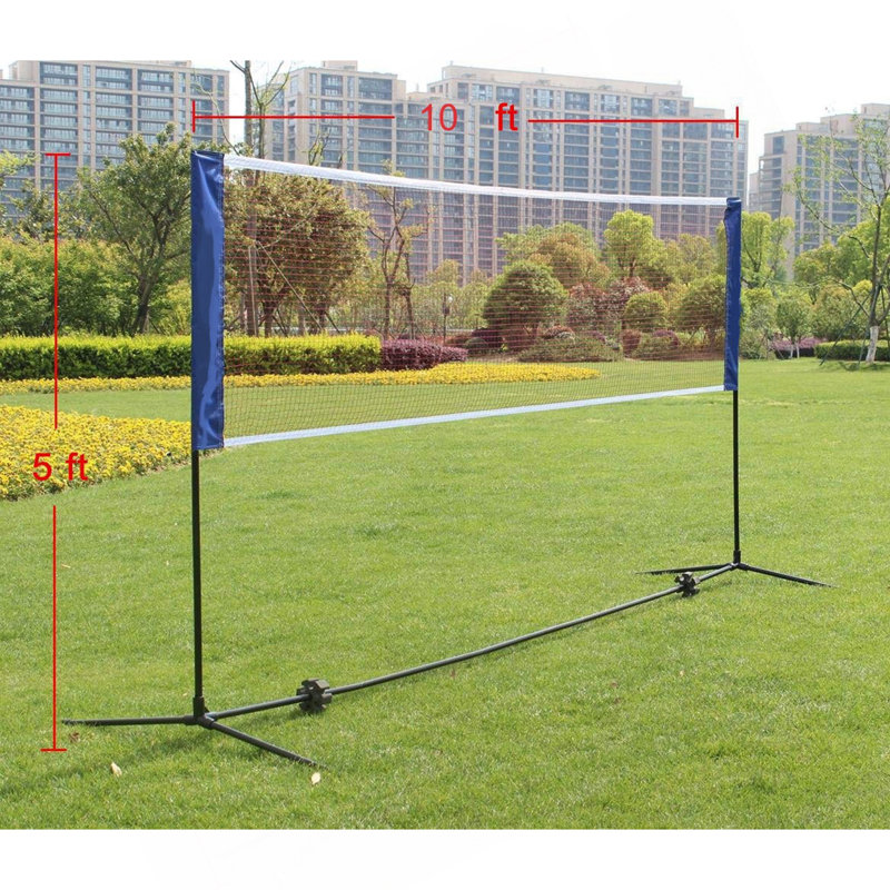 Portable Large Volleyball Badminton Tennis Net With Carrying Bag Stand/Frame 10FT
