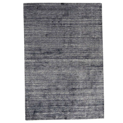 Tapis unique ivoire / gris noué à la main de haute qualité