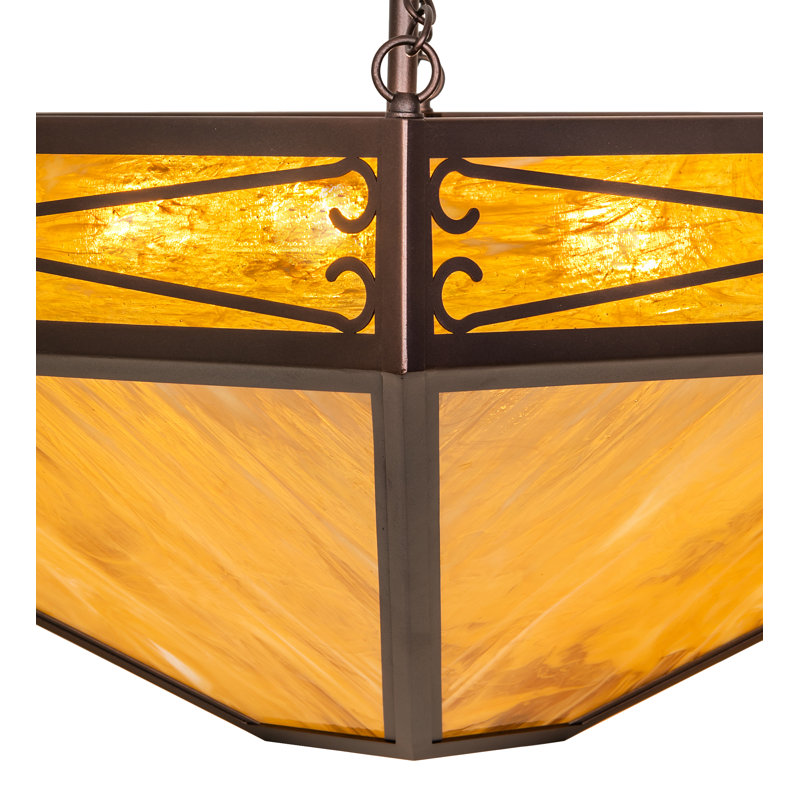 Luminaire suspendu carré 6 lumières