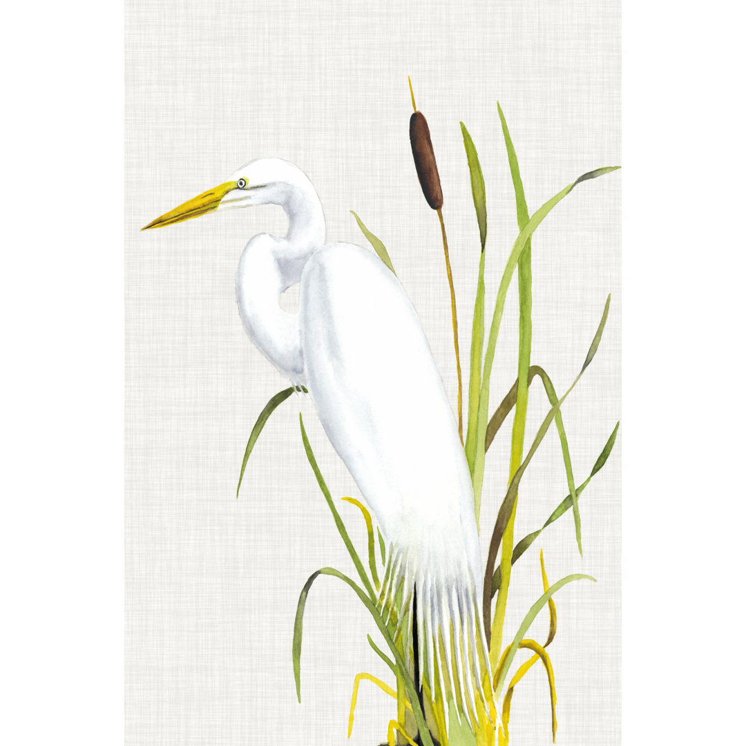 Leinwandbild Waterbirds & Cattails IV von Naomi McCavitt