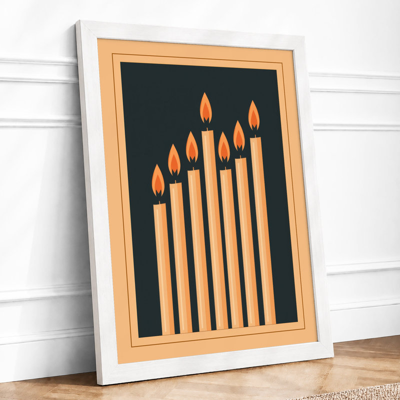 Nine Candles In Remembrance Minimalist - Print, A2 - 59.4 x 42.0 cm, White