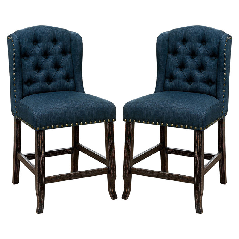 Upholstered Counter Stool with Solid Wood Frame, Counter Stool (25.25” Seat Height)