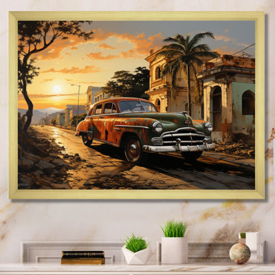 «Cuba Havana Sunset», art mural paysage de Cuba