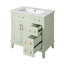 Meuble-lavabo pour salle de bain avec lavabo en céramique, armoire de rangement moderne avec portes à fermeture douce, tiroir profond et tiroir standard, meuble-lavabo élégant pour les petites salles de bain-223380255