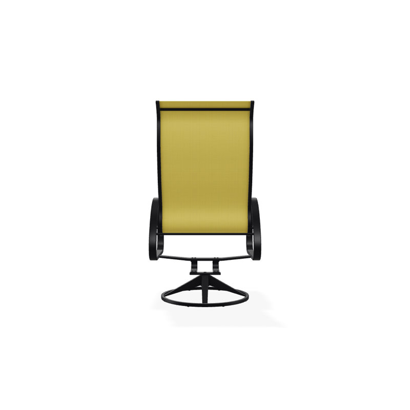Aruba 1 Outdoor Dining Armchair, Yellow 43D, Textured Black