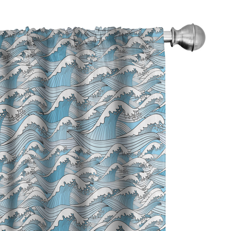 Ocean Semi-Sheer Rod Pocket Sliding Panel, 28" x 84"