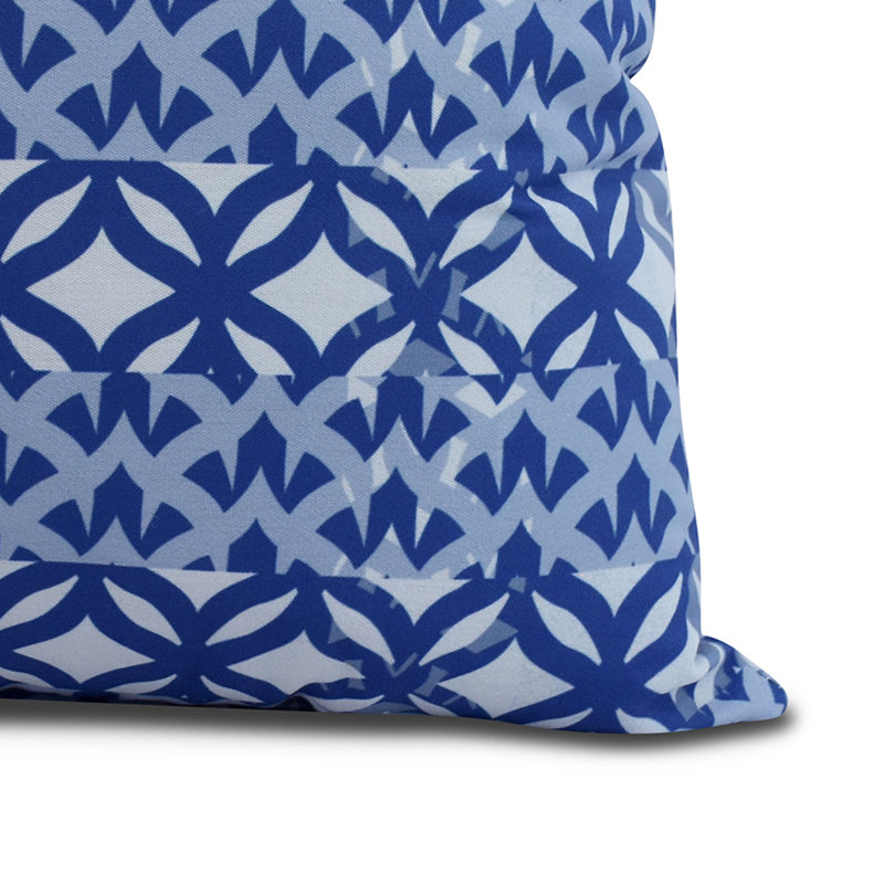 Housse et insert de coussin carré Nantucket, Bleu, H 18 po x l 18 po