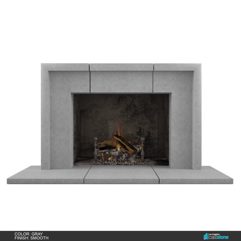 Sevun Fireplace Surround, Smooth Gray