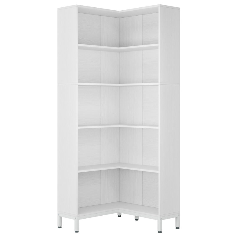 Bibliothèque de coin 70,87 "de hauteur, Blanc