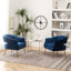 Fauteuil d'appoint en velours Chynna-1662602961