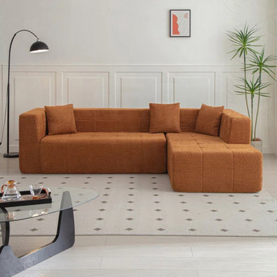 105.5" Modular L-Shaped Sectional Floor Couch